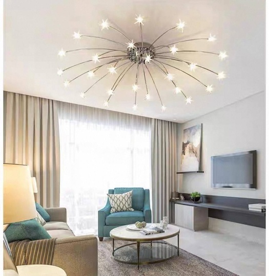 Люстра серебряная Elymbra, металл, стекло, 115*18 см, G4