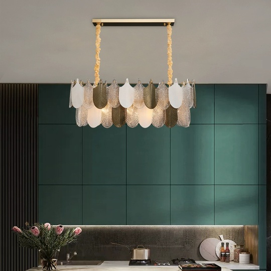 Люстра подвесная, медь, стекло, GUNAYDIN 110*30, металл, Е14.