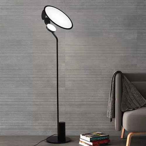 Торшер, черный, белый, Setter 165*35, LED, металл, ПММА