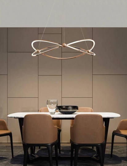 Люстра подвесная, золото, ПММА, WILL 52*120, металл, LED