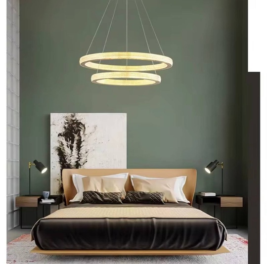 Люстра подвесная, медь, ПММА, MOWGLI 60*80 металл, LED.