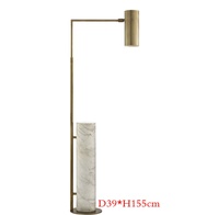 Напольный светильник мрамор ALMA, Белый мрамор / Золотой, LED, 5 Вт