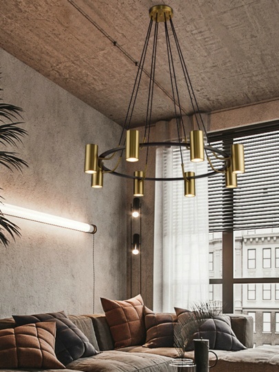 Люстра подвесная, бронза, ПММА, ALAN 110*150, металл, GU10