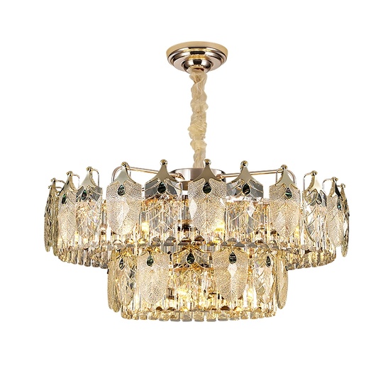 Подвесной светильник KUDRET 100*38, золотой, стекло, Е14.