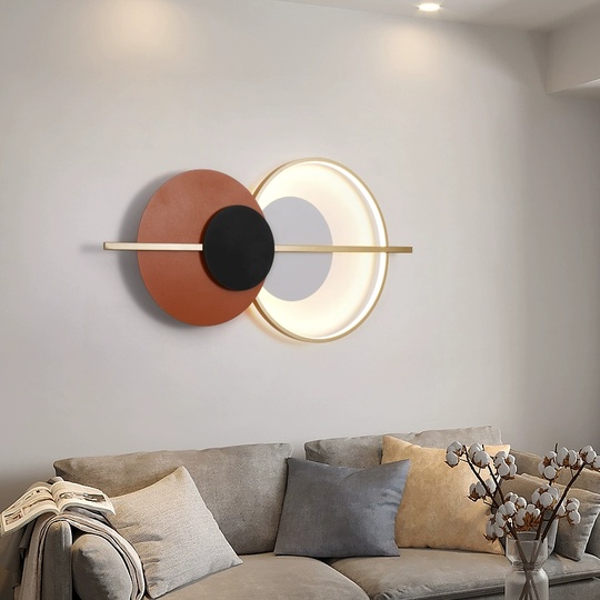 Настенный светильник, Бра MAXIM 88*45, оранжевый, белый, черный, медный, металл, LED.