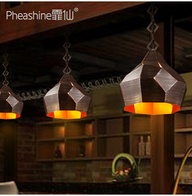 Люстра кафе с кованым железом творческие