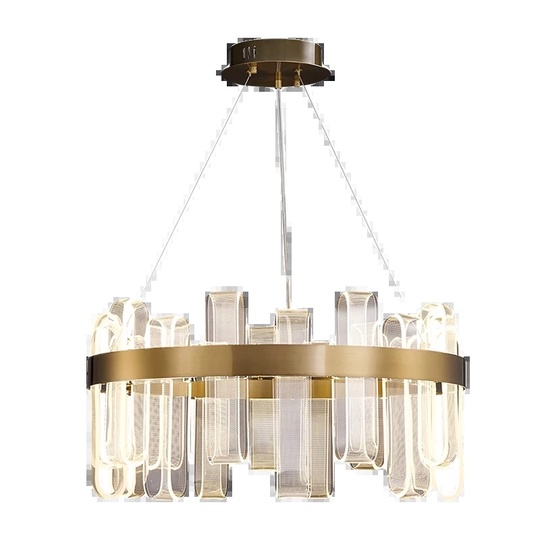 Светильник подвесной медный Evolqua, металл, трос 120 см, 80*30 см, LED