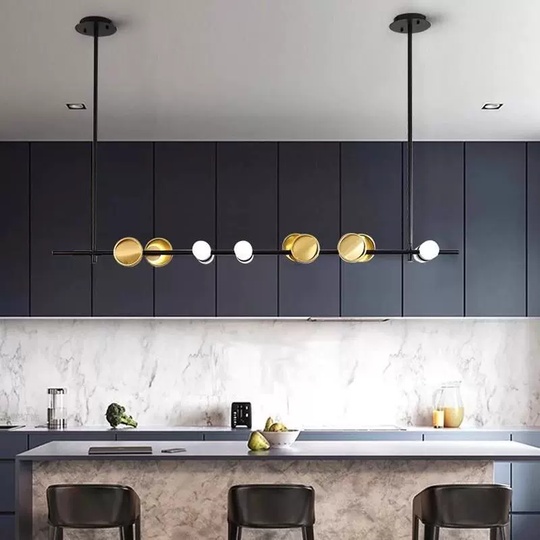 Люстра черная Love, металл, 200*100 см, светодиодная, LED