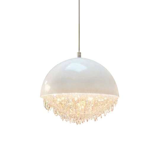 Люстра подвесная, серебро, белый, кристалл, SALENA 50*57 металл, LED.