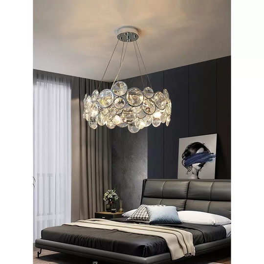 Люстра серебряная Evrynt, металл, 100*20 см, светодиодная, E14