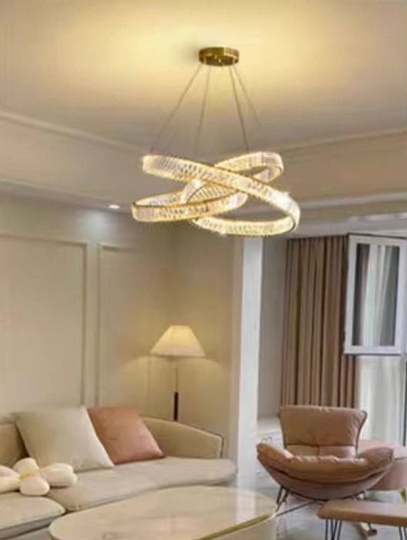 Люстра подвесная, бронза, хрусталь, RALPH 80*30 металл, LED.