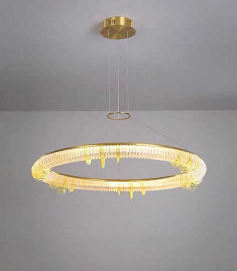 Люстра медная Elyvrin, металл, 45*12 см, светодиодная, LED