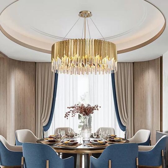 Люстра подвесная, медный, кристалл, BERTHA 60*32, металл, E14.