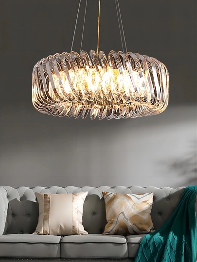 Люстра подвесная, медный, хрусталь, LANEY 80*22, металл, E14.