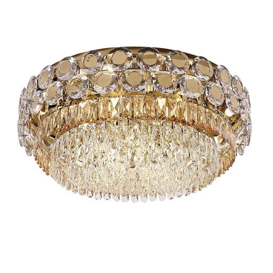 Потолочный светильник, медь, хрусталь, EMMA 80*28 металл, Е14.