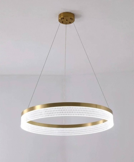 Люстра подвесная, медь, ПММА, ABDON 60*8, металл, LED