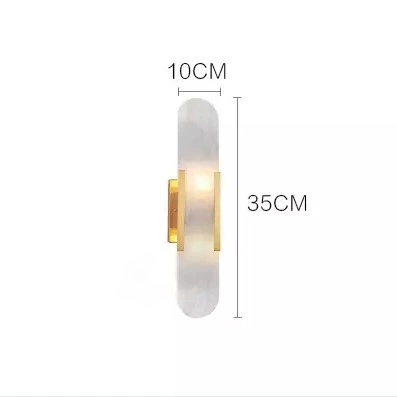 Настенный светильник SASSO, Бра, 10.5*35, бронза, мрамор, металл, G4.