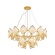 Люстра подвесная, золотой, бусины, ESTER 60*40, металл, G4.