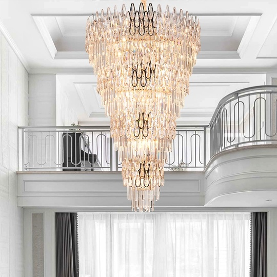 Люстра подвесная, золото, кристалл, ART 150*230 металл, E14.