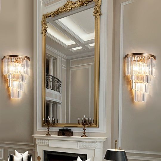 Настенный светильник SANDRA, Бра, 30*62,  золотой, металл, E14.