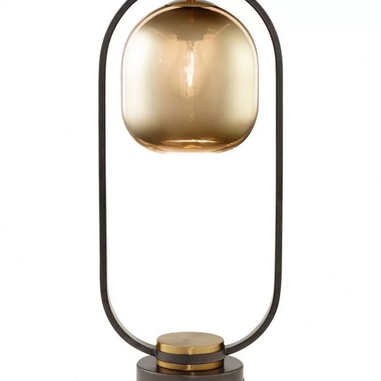 Настольная лампа JACOB 25*61, бронза, коричневый, металл, стекло.