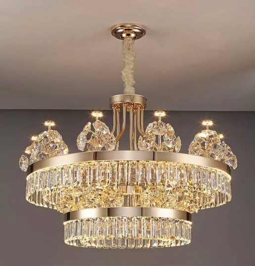 Подвесной светильник SULEYMAN 80*57, золотой, кристалл, металл,  LED.