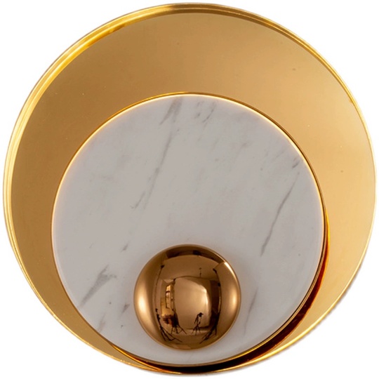 Настенный светильник CALE, Бра, 30*70, золотой, мрамор, металл, G9.