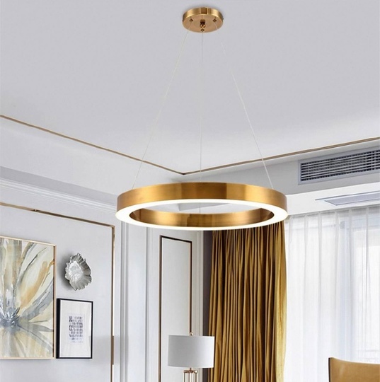 Люстра подвесная, медь, ПММА, CHARLEY 120*5 металл, LED.