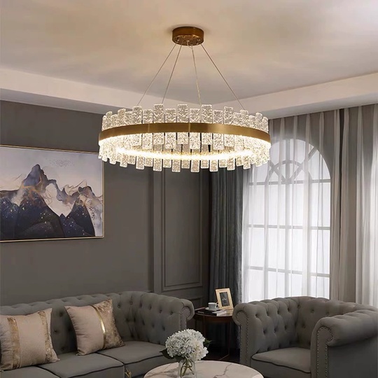 Люстра подвесная, медный, хрусталь, FASHIONABLE 120*16, металл, LED.