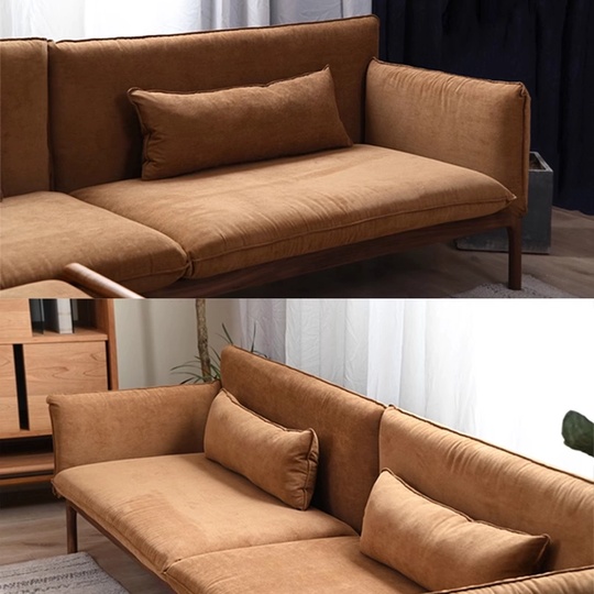 Прямой диван Andrew темный орех, ткань, 220*73*68 см