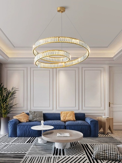 Люстра подвесная, бронза, хрусталь, ORION 60*18 металл, LED.