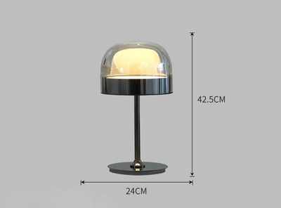 Настольная лампа чёрная Equatore, 42.5*24 см