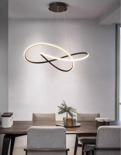 Люстра подвесная, черный, ПММА, JOSEPH BLACK 60*120, металл, LED