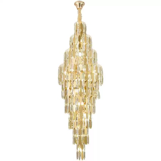 Люстра подвесная, золото, кристалл, FLASH 60*175 металл, E14.