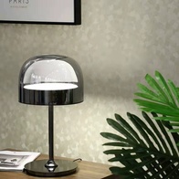 Настольная лампа JACK 24*42, жемчужно-черный, металл, стекло.