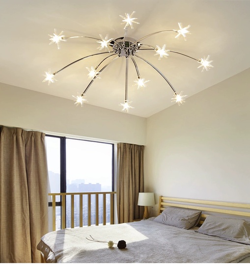 Люстра серебряная Elymbra, металл, стекло, 70*18 см, G4