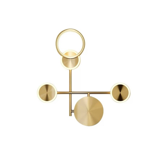 Настенный светильник, Бра, HAROLD 47*47, золотой, металл, LED.