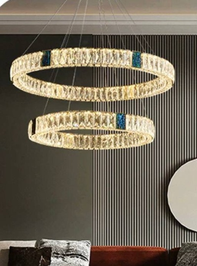 Люстра подвесная CAGDAS 120*150 бронза, кристалл, металл, LED.