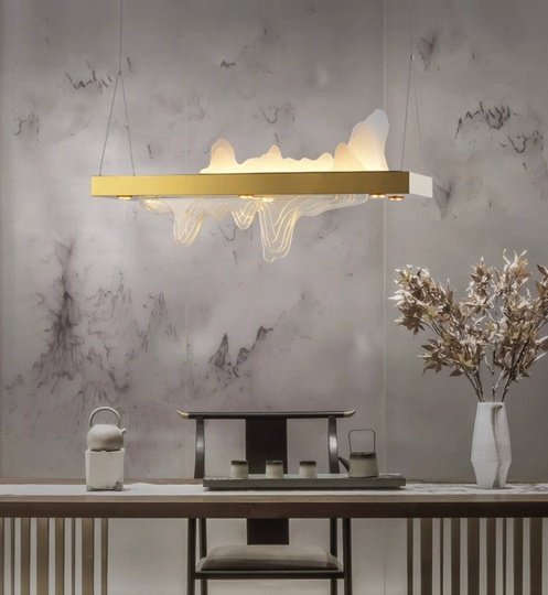 Люстра золотая Virella, металл, 100*38 см, светодиодная, LED