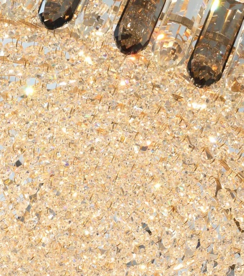 Люстра подвесная, золото, кристалл, CORBIN 100*120 металл, E14.