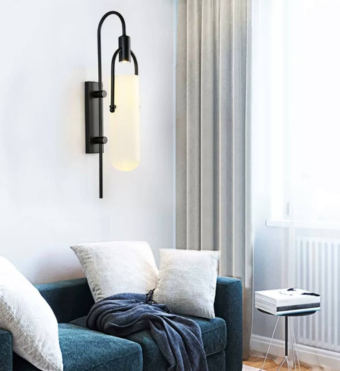 Настенный светильник, БРА DIRENC 21*80, черный, металл, LED.