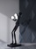 Напольный светильник черный. Торшер девушка Tuxedo - 1,75 см, E27, 10 Вт
