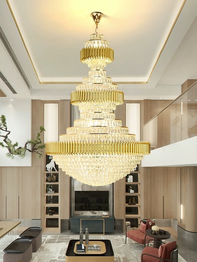 Люстра подвесная, золото, хрусталь,  WHISPER 100*150 металл, E14.