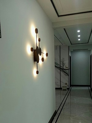 Настенный светильник - Бра DOTS BIG WALL, черный, LED, 18 Вт, 6 ламп