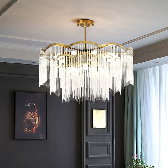 Люстра подвесная, медь, стекло, AUTUTKUN 60*40, металл, Е14.