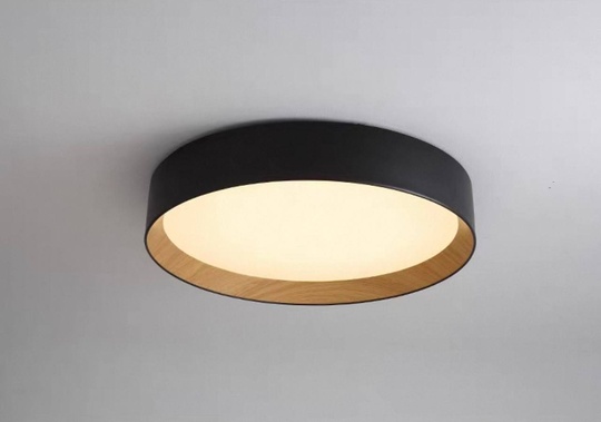 Потолочный светильник черный Elystrix, металл, 33*13 см, светодиодная, LED