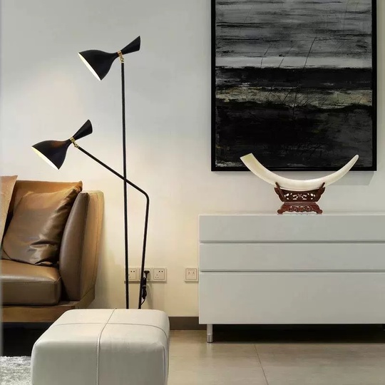 Торшер черный, золото Garden, 60*160 см, LED, 14*2, металл, 14 Вт