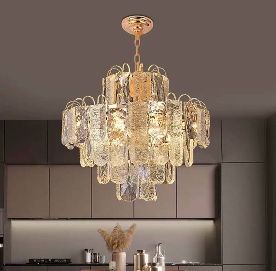 Люстра подвесная AKGUL 50*45 золото, стекло, металл, Е14.