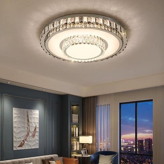 Потолочный светильник, хром, кристалл, MINDY 60*20 металл, LED.