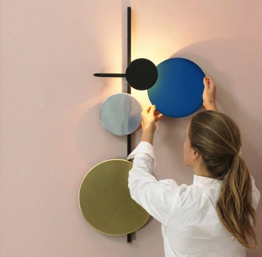 Настенный светильник, БРА HAKAN 36*98, синий, металл, LED.